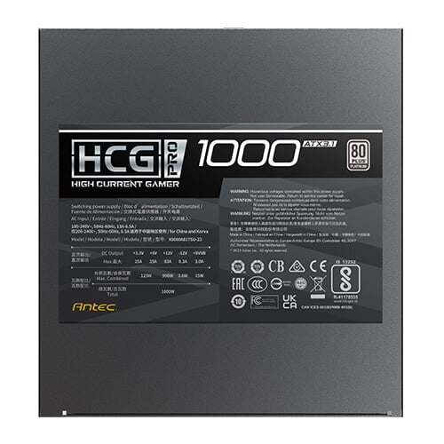 ANTEC HCG1000 PRO Platinum 1000W ATX 3.1 Modular 80Plus Platinum ( ATX3.1 HCG1000 PRO ) ANTEC HCG1000 PRO Platinum 1000W ATX 3.1 Modular 80Plus Platinum ( ATX3.1 HCG1000 PRO )