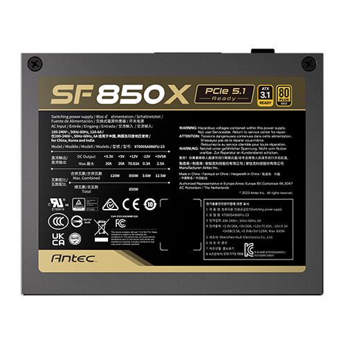 ANTEC SF850X GOLD (SFX) 850W ATX 3.1 Modular 80Plus GOLD ( ATX3.1 SF850X GOLD )