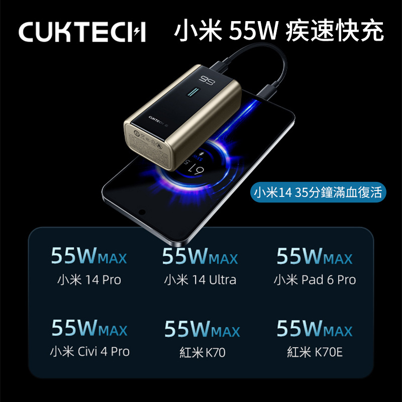 CUKTECH  6號移動電源 極輕超高速55W MAX 6000mAh