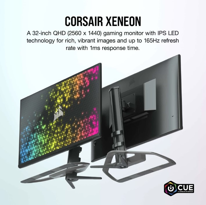 CORSAIR 32" XENEON 32QHD165 , HDR400 GAMING MONITOR ( 32" QHD 2560 x1440 / 165Hz / IPS / 1ms )