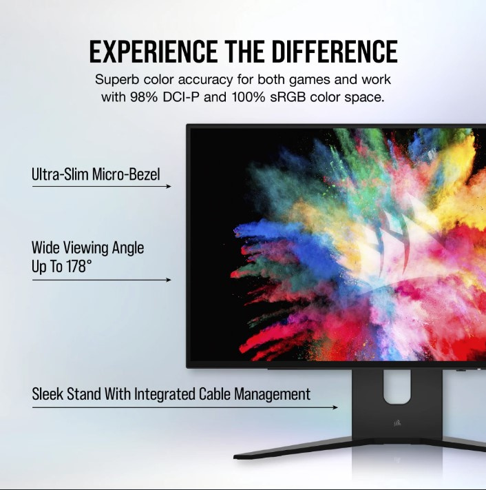 CORSAIR 27" XENEON 27QHD240 , G-Sync GAMING MONITOR ( 27" QHD 2560 x1440 / 240Hz / OLED / 0.03ms GtG )
