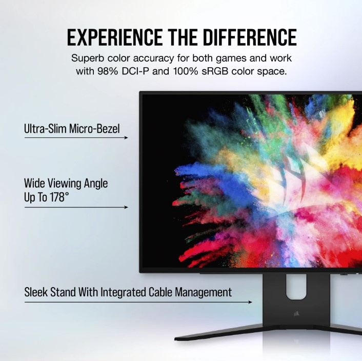 CORSAIR 27" XENEON 27QHD240 , G-Sync GAMING MONITOR ( 27" QHD 2560 x1440 / 240Hz / OLED / 0.03ms GtG )