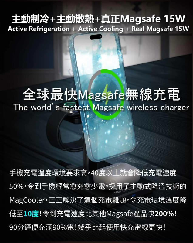 EGO MagCooler 3in1 半導體制冷無線充電器