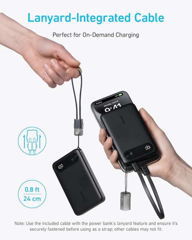 Anker 10000mAh, 22.5W 行動電源 (黑色)