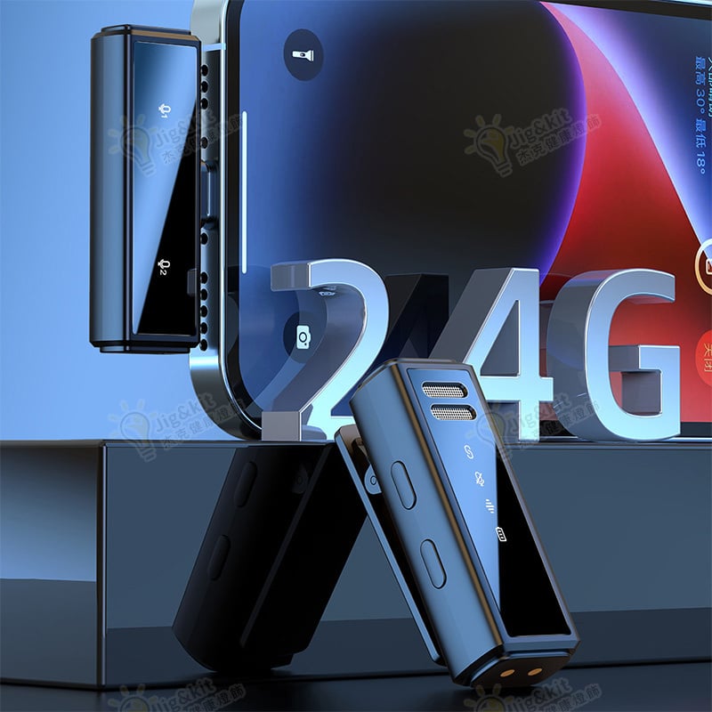 無線領夾麥克風 J88帶充電倉智能收音降噪無線迷你麥克風話筒 - 黑色 Type-c介面一拖二2179）
