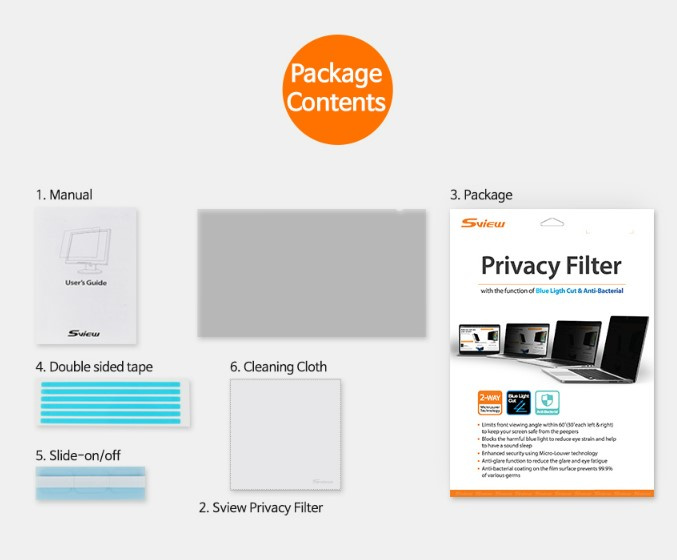 Sview Privacy Filter for 24″ Wide