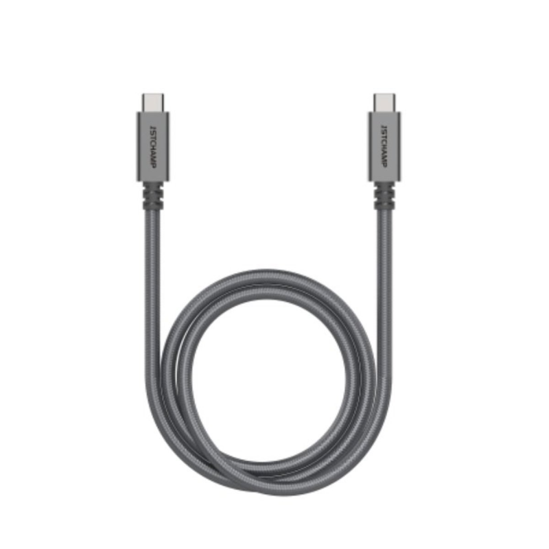 First Champion USB 3.2 Type-C 至 Type-C 高速數據充電線 100cm - 灰色