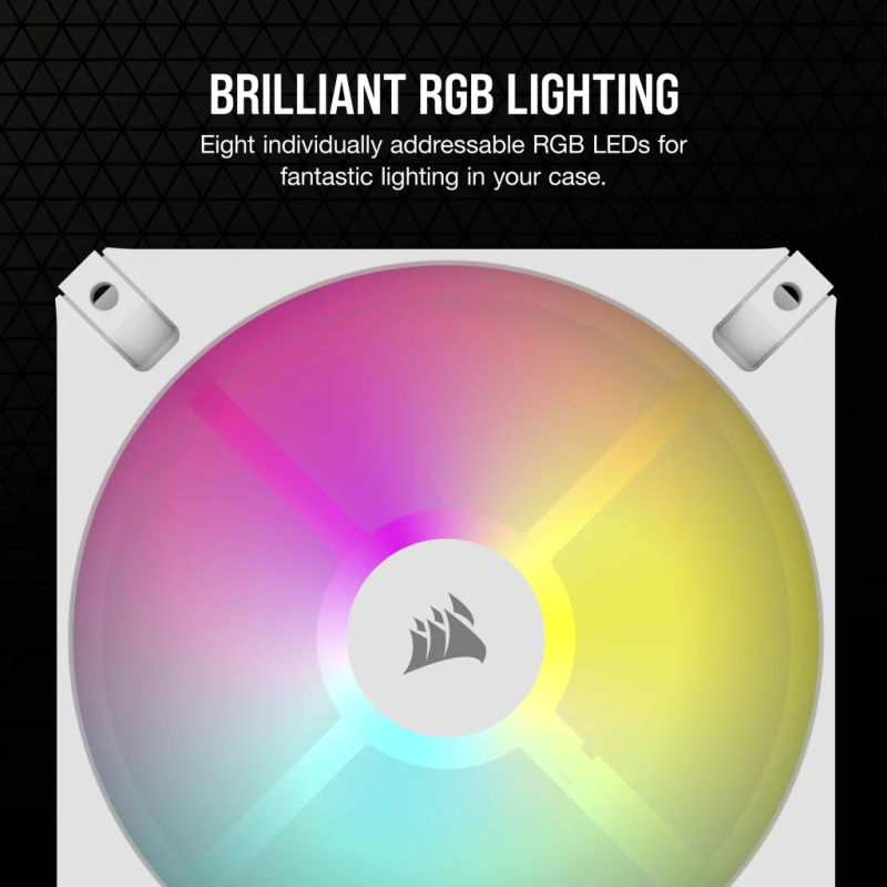 CORSAIR iCUE AR120 Digital RGB 120mm PWM Fan (Single / Triple Pack) ( BLACK / WHITE )