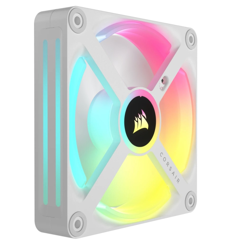 CORSAIR iCUE LINK QX120 RGB 120mm PWM PC Fans Starter Kit with iCUE LINK System Hub (Triple Pack) ( BLACK / WHITE )