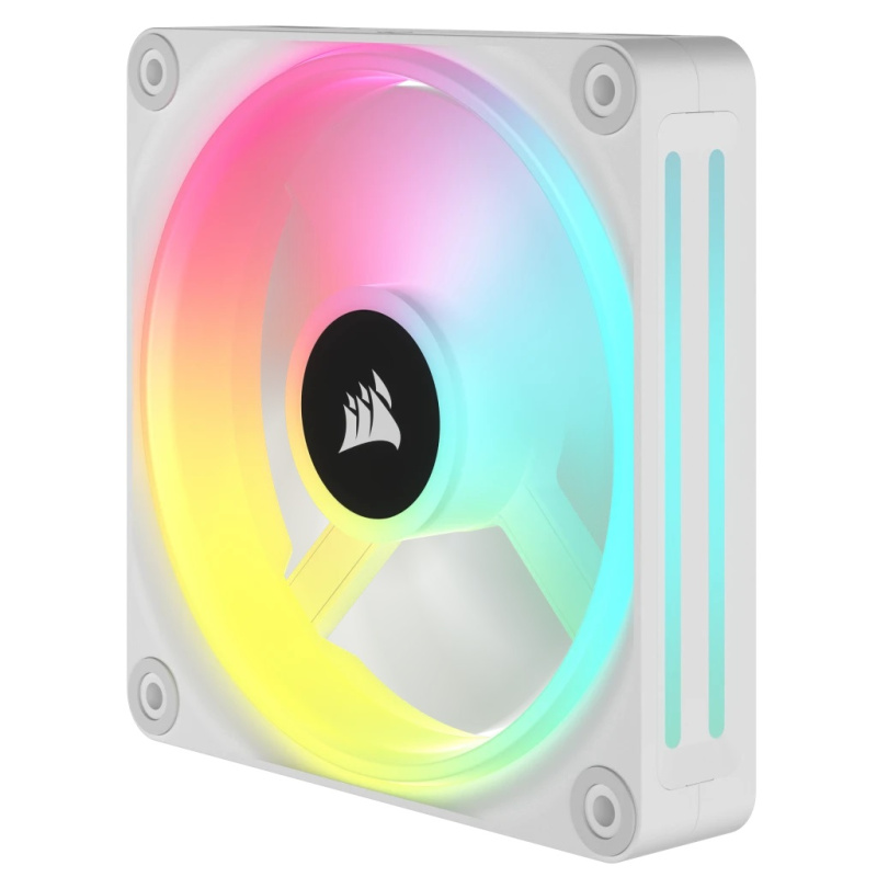 CORSAIR iCUE LINK QX120 RGB 120mm PWM PC Fans Starter Kit with iCUE LINK System Hub (Triple Pack) ( BLACK / WHITE )