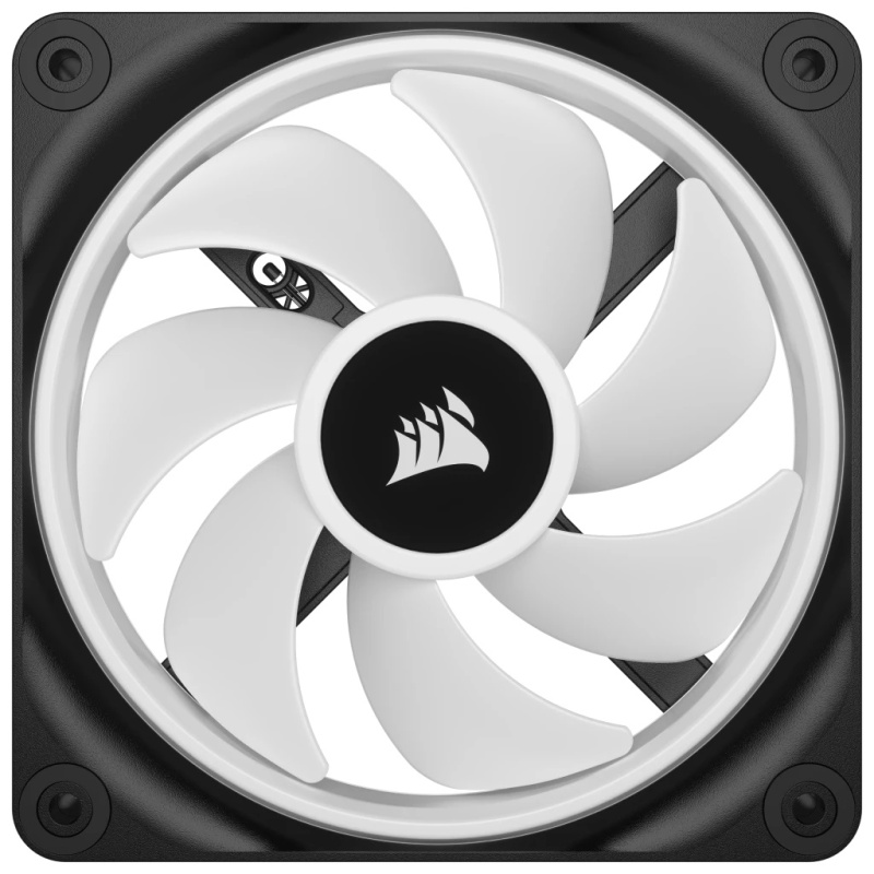 CORSAIR iCUE LINK QX120 RGB 120mm PWM PC Fans Starter Kit with iCUE LINK System Hub (Triple Pack) ( BLACK / WHITE )