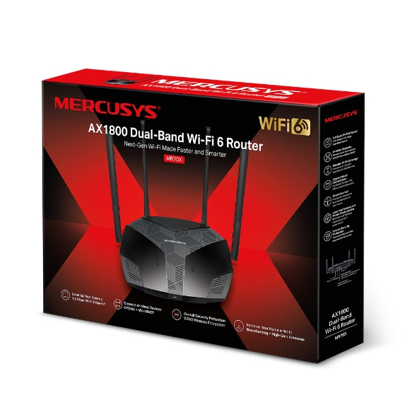 MERCUSYS MR70X  AX1800無線雙頻WiFi 6路由器
