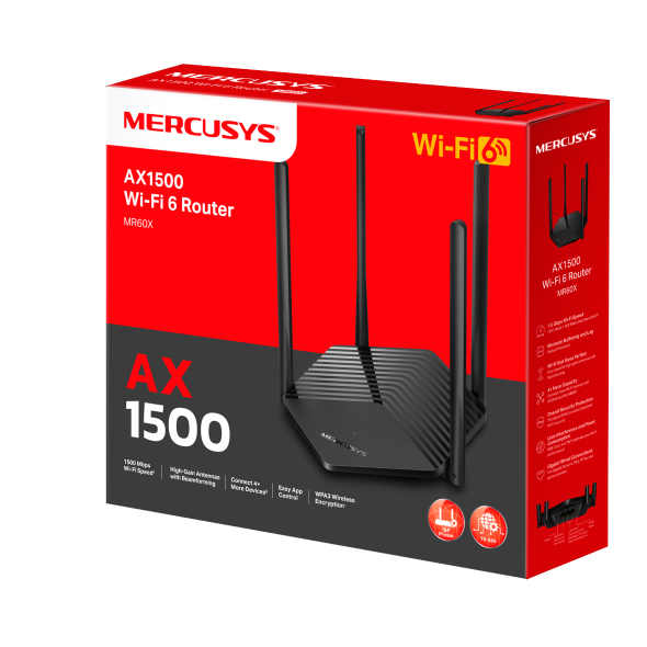 MERCUSYS MR60X  AX1500 WiFi 6 路由器