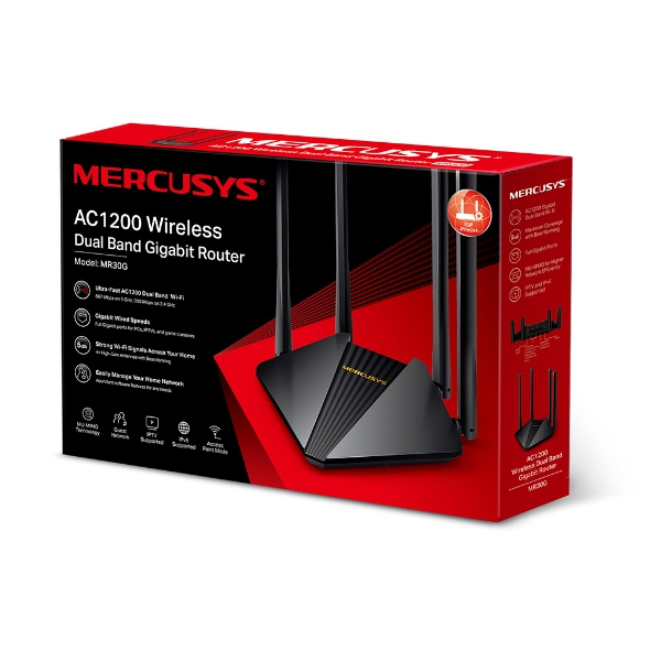 MERCUSYS MR30G  AC1200 無線雙頻Gigabit路由器