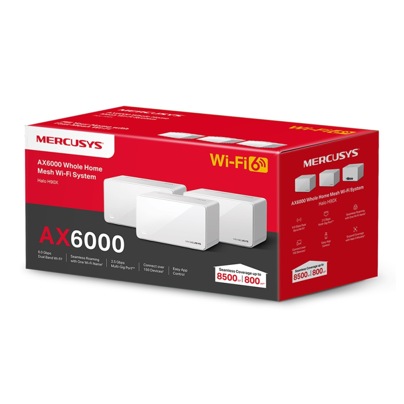 Halo H90X  AX6000 完整家庭 Mesh WiFi 6 系統