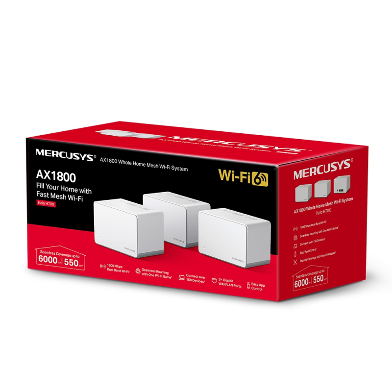 Halo H70X  AX1800 完整家庭 WiFi 6 系統