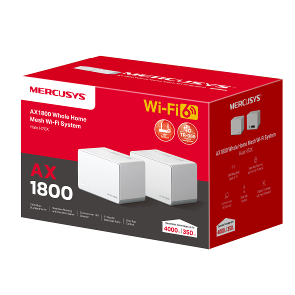 Halo H70X  AX1800 完整家庭 WiFi 6 系統