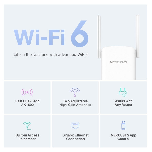 ME60X  AX1500 Wi-Fi 6 Range Extender