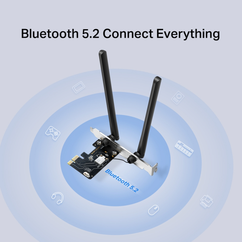 MERCUSYS MA86XE AXE5400 Wi-Fi 6E 藍芽 5.2 PCIe 網卡