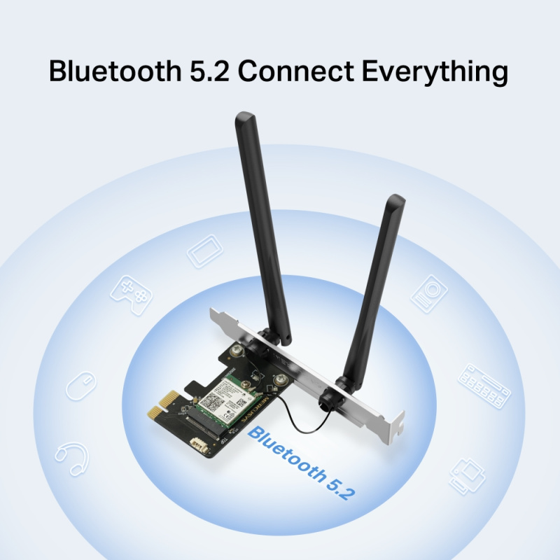 MERCUSYS MA80XE AX3000 Wi-Fi 6 Bluetooth 5.2 PCIe Adapter