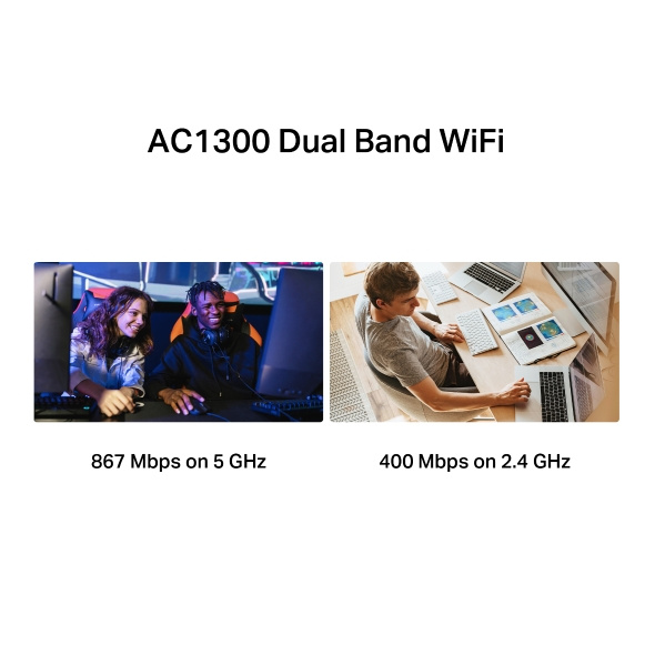 MERCUSYS MA30H  AC1300 高增益無線雙頻 USB 網卡