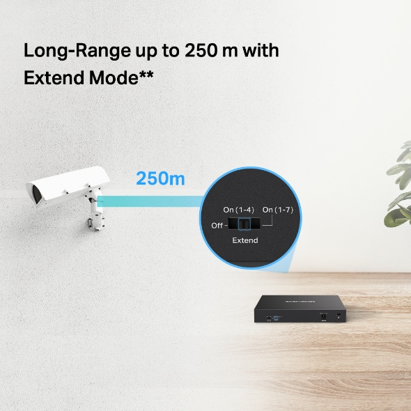 MERCUSYS MS108GP  具有 7 個 PoE+連接埠的8 Gigabit 埠桌上型交換器