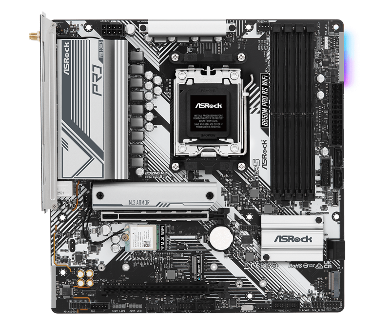 ASRock B650M Pro RS WiFi MATX 主機板 DDR5 [現金優惠 $999]