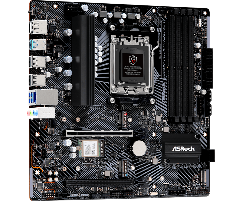 ASRock PHANTOM GAMING B650M PG Lightning WiFi MATX 主機板 DDR5 [現金優惠 $1190]