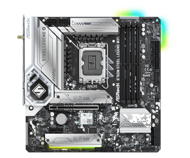 AsRock B760M Steel Legend WiFi MATX 主機板 DDR5 [現金優惠 $1299]