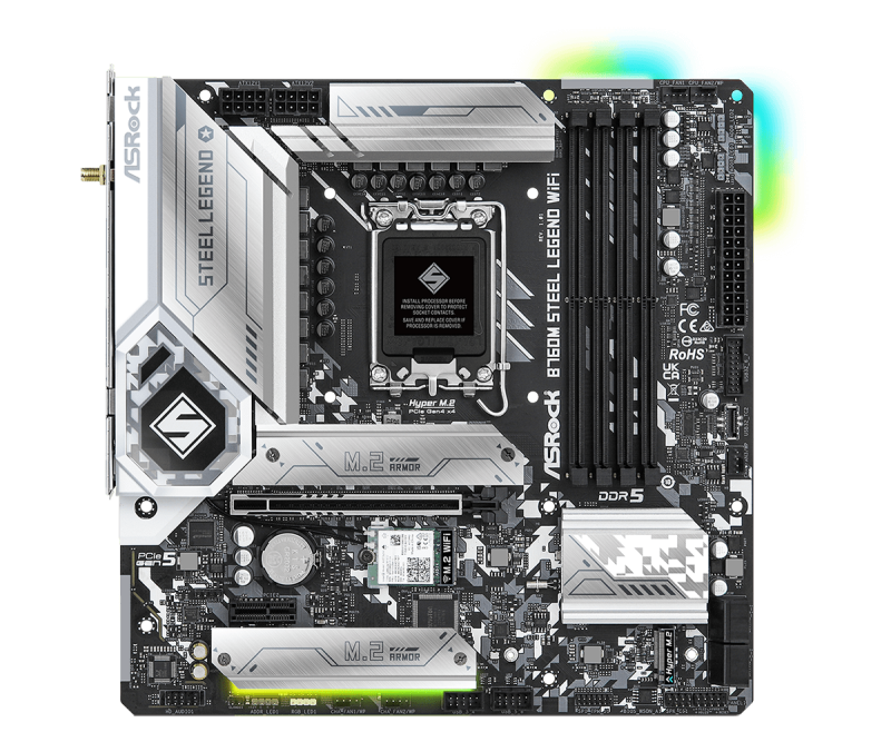AsRock B760M Steel Legend WiFi MATX 主機板 DDR5 [現金優惠 $1299]