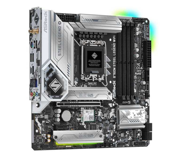 AsRock B760M Steel Legend WiFi MATX 主機板 DDR5 [現金優惠 $1299]