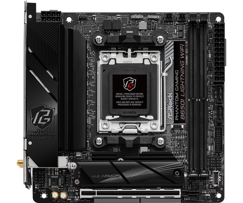 AsRock PHANTOM GAMING B650I Lightning WiFi MINI-ITX 主機板 DDR5 [現金 / 轉數快 優惠 $1599]