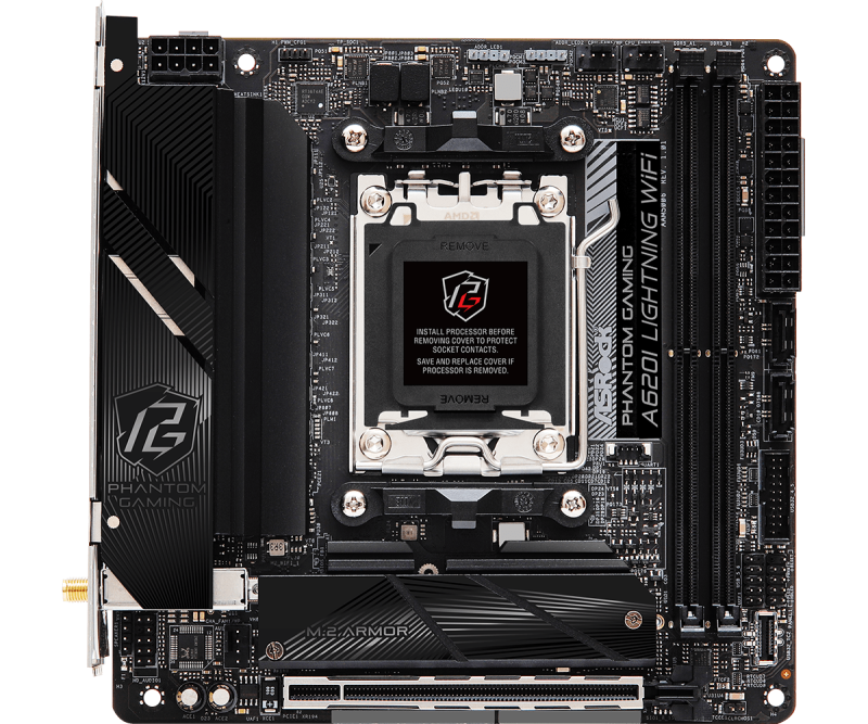 AsRock PHANTOM GAMING A620I Lightning WiFi MINI-ITX 主機板 DDR5 [現金優惠 $1299]