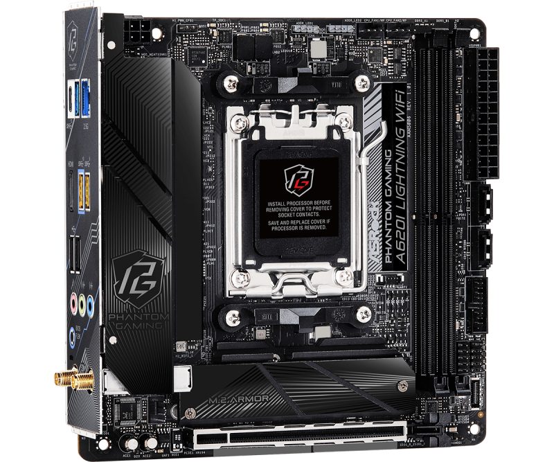 AsRock PHANTOM GAMING A620I Lightning WiFi MINI-ITX 主機板 DDR5 [現金優惠 $1299]