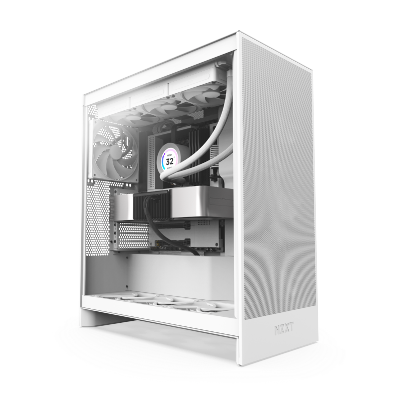 NZXT H7 Flow (2024) Mid-Tower ATX Airflow Case - ( Black / White )