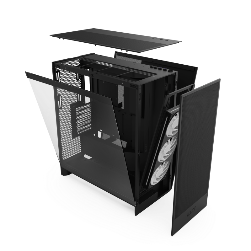NZXT H7 Flow RGB (2024) Mid-Tower ATX Airflow Case - ( Black / White )