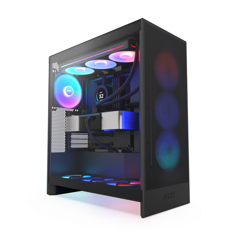 NZXT H7 Flow RGB (2024) Mid-Tower ATX Airflow Case - ( Black / White )