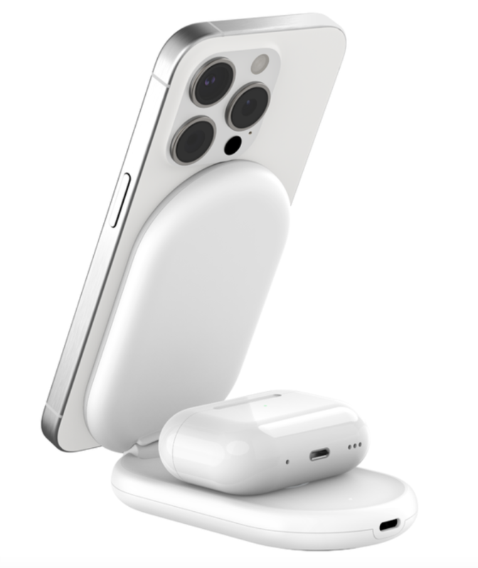 Belkin BoostCharge 2 合 1 Qi2 磁力可摺疊無線充電器 15W WIZ028qcBK/WH [2色]