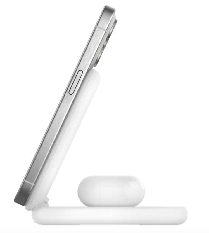 Belkin BoostCharge 2 合 1 Qi2 磁力可摺疊無線充電器 15W WIZ028qcBK/WH [2色]