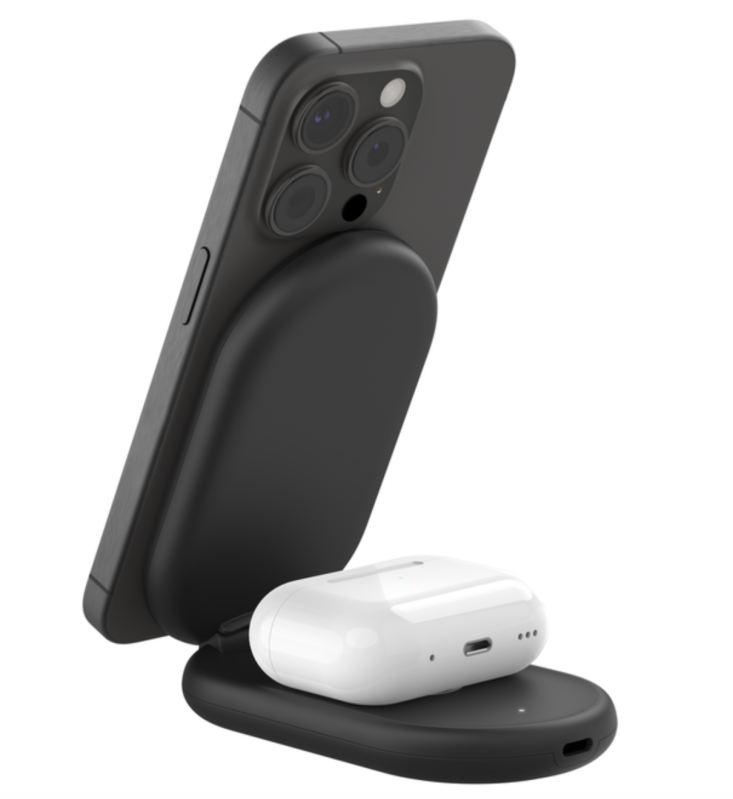 Belkin BoostCharge 2 合 1 Qi2 磁力可摺疊無線充電器 15W WIZ028qcBK/WH [2色]