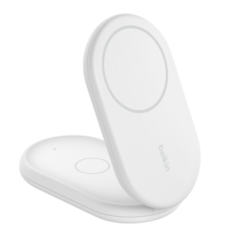Belkin BoostCharge 2 合 1 Qi2 磁力可摺疊無線充電器 15W WIZ028qcBK/WH [2色]