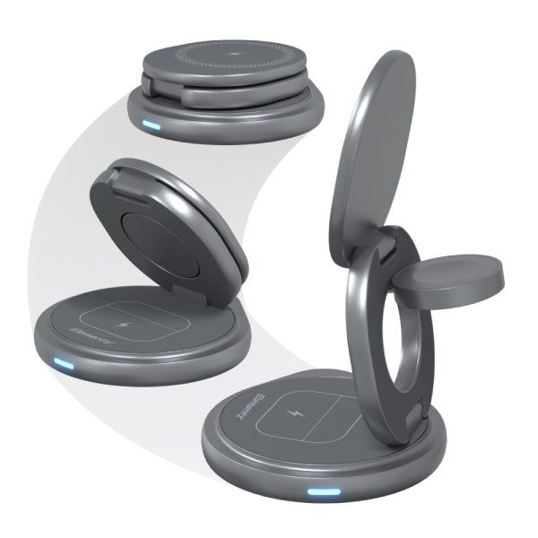 Elementz 20W 3合1 Foldable Magnetic Charging Station 磁吸式無線充電座 FC-39