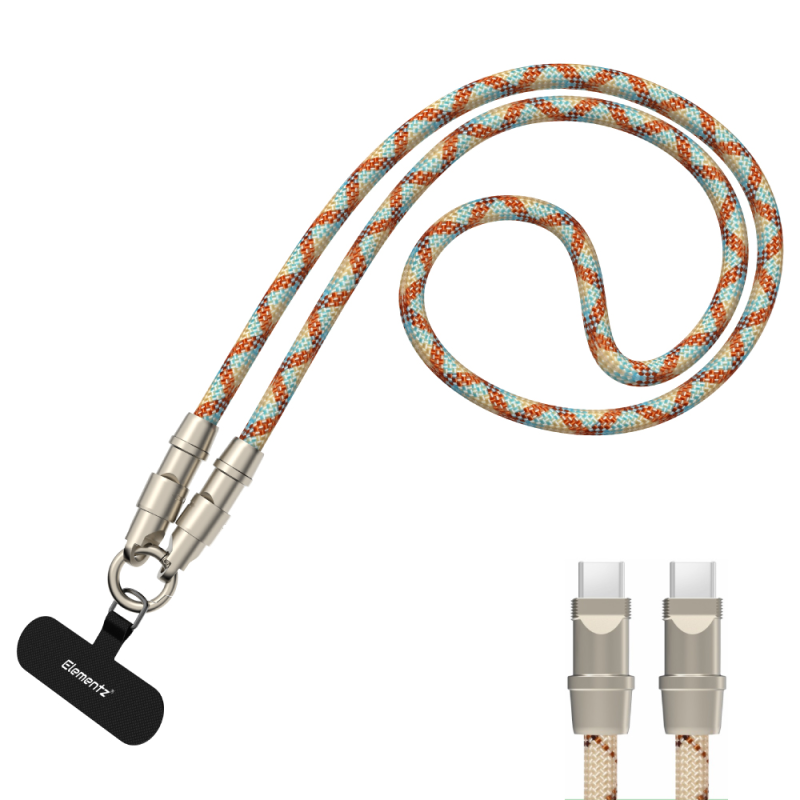 Elementz USB-C to C 100W掛繩充電傳輸線 (NHC120)