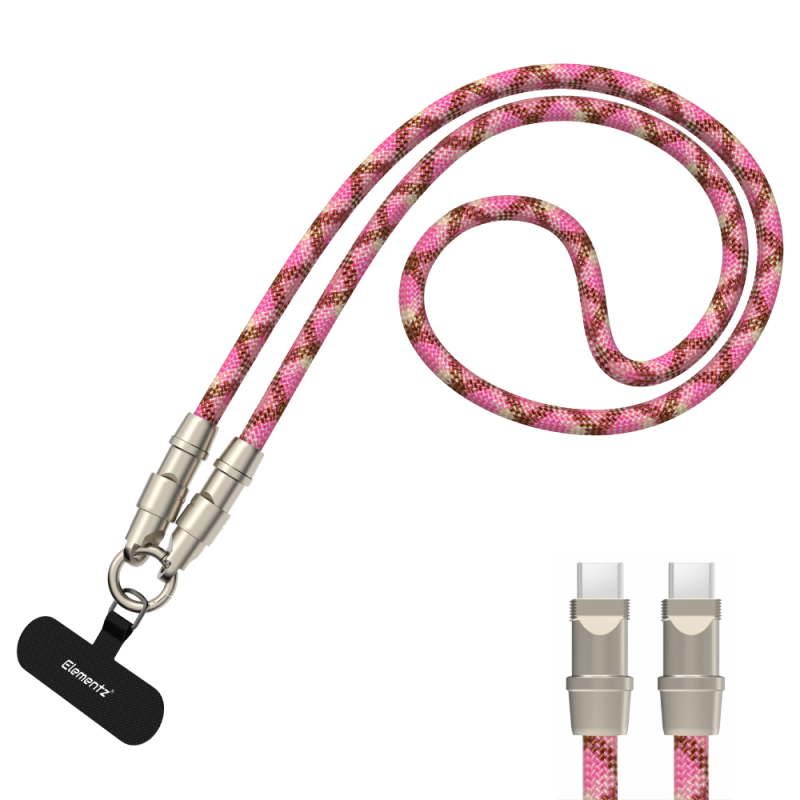 Elementz USB-C to C 100W掛繩充電傳輸線 (NHC120)