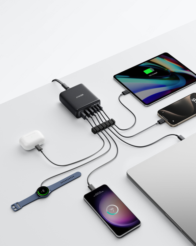 Anker Charger (112W, 6 Ports) Gan 3C3A 6輸出桌上充電器 A2154 Anker Charger (112W, 6 Ports) Gan 3C3A 6輸出桌上充電器 A2154