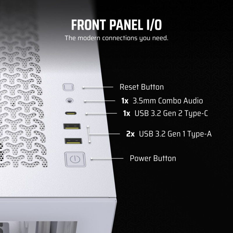 Corsair 3500X Mid-Tower Glass PC Case (Black / White)