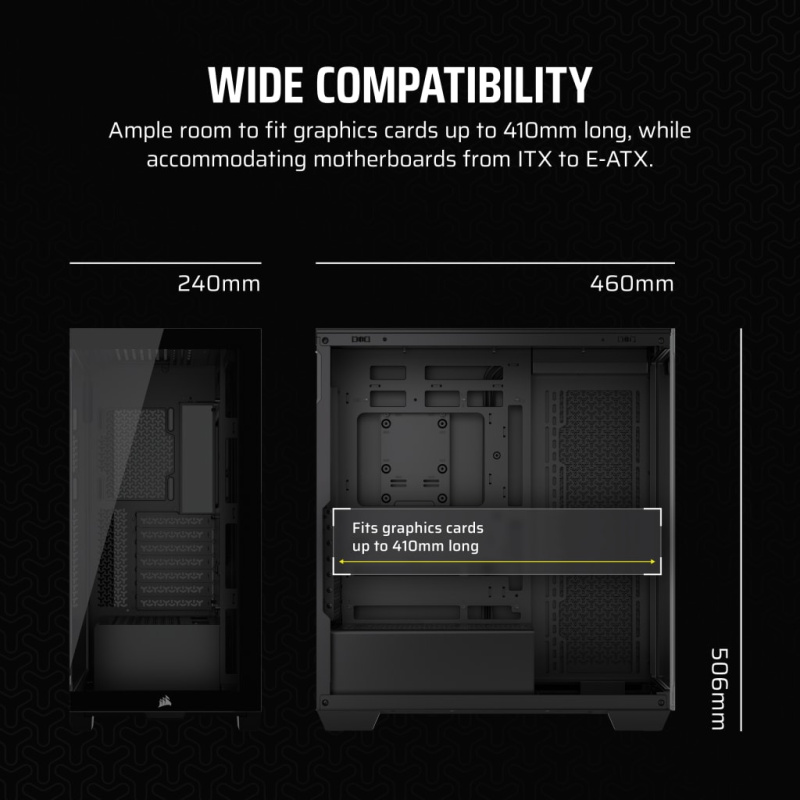 Corsair 3500X Mid-Tower Glass PC Case (Black / White)