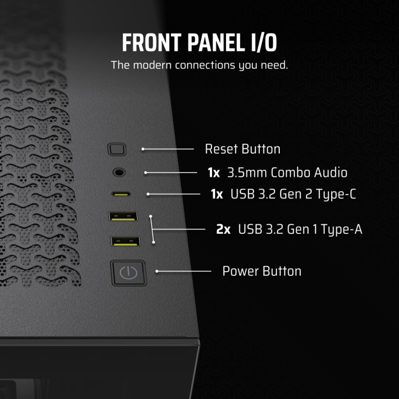 Corsair 3500X Mid-Tower Glass PC Case (Black / White)