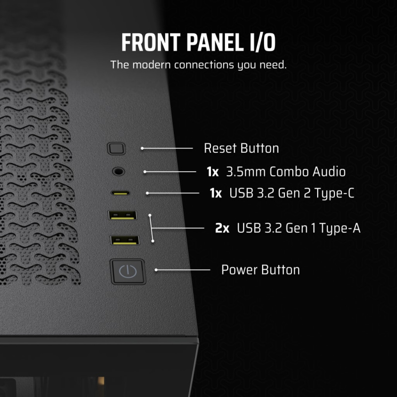 Corsair 3500X ARGB Mid-Tower Glass PC Case (Black / White)