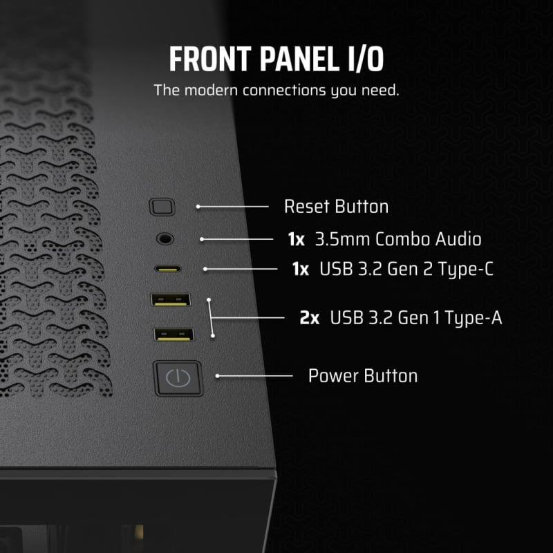 Corsair iCUE LINK 3500X RGB Mid-Tower Glass PC Case (Black / White)